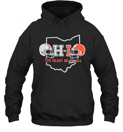 OHIO The Heart Of Football Helmets T-Shirt Unisex Hoodie