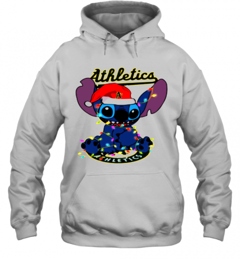 Oakland Athletics MLB Noel Stitch Baseball Christmas T-Shirt Unisex Hoodie