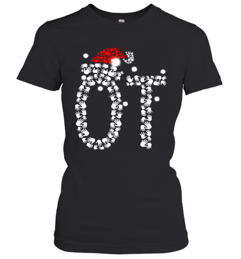 Occupational Therapist Santa Hat Christmas T-Shirt Classic Women's T-shirt