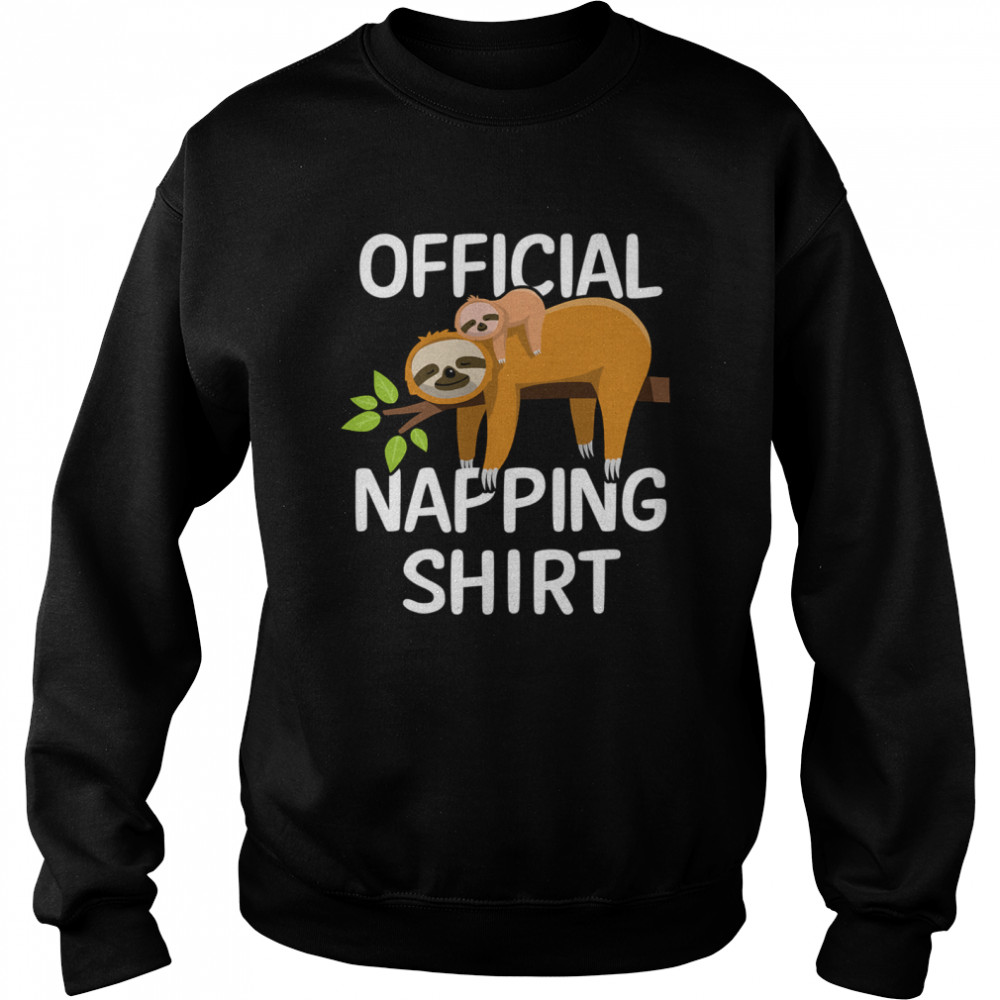 Official Napping Sloth Pyjamas Unisex Sweatshirt