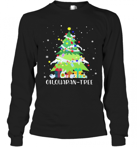 Oh Quaran Tree Christmas T-Shirt Long Sleeved T-shirt 