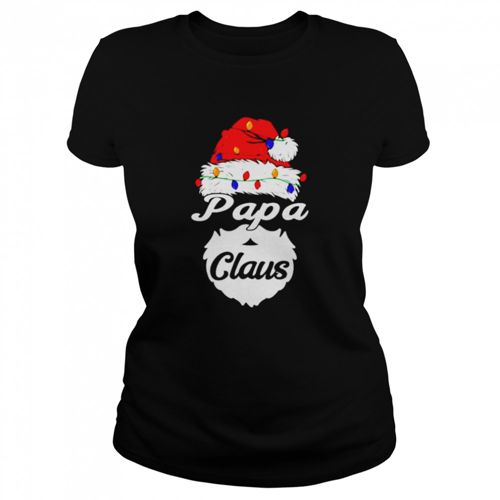 Papa Claus Christmas lights Classic Women's T-shirt