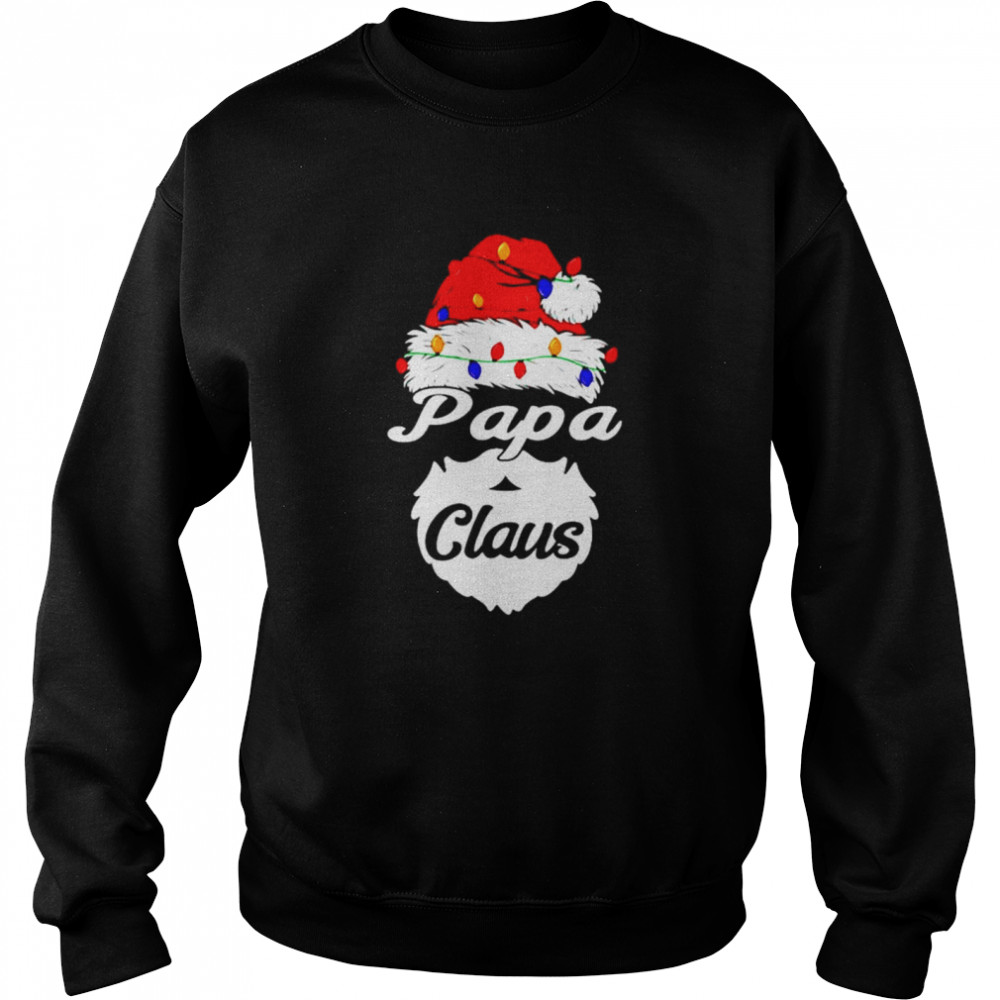 Papa Claus Christmas lights Unisex Sweatshirt