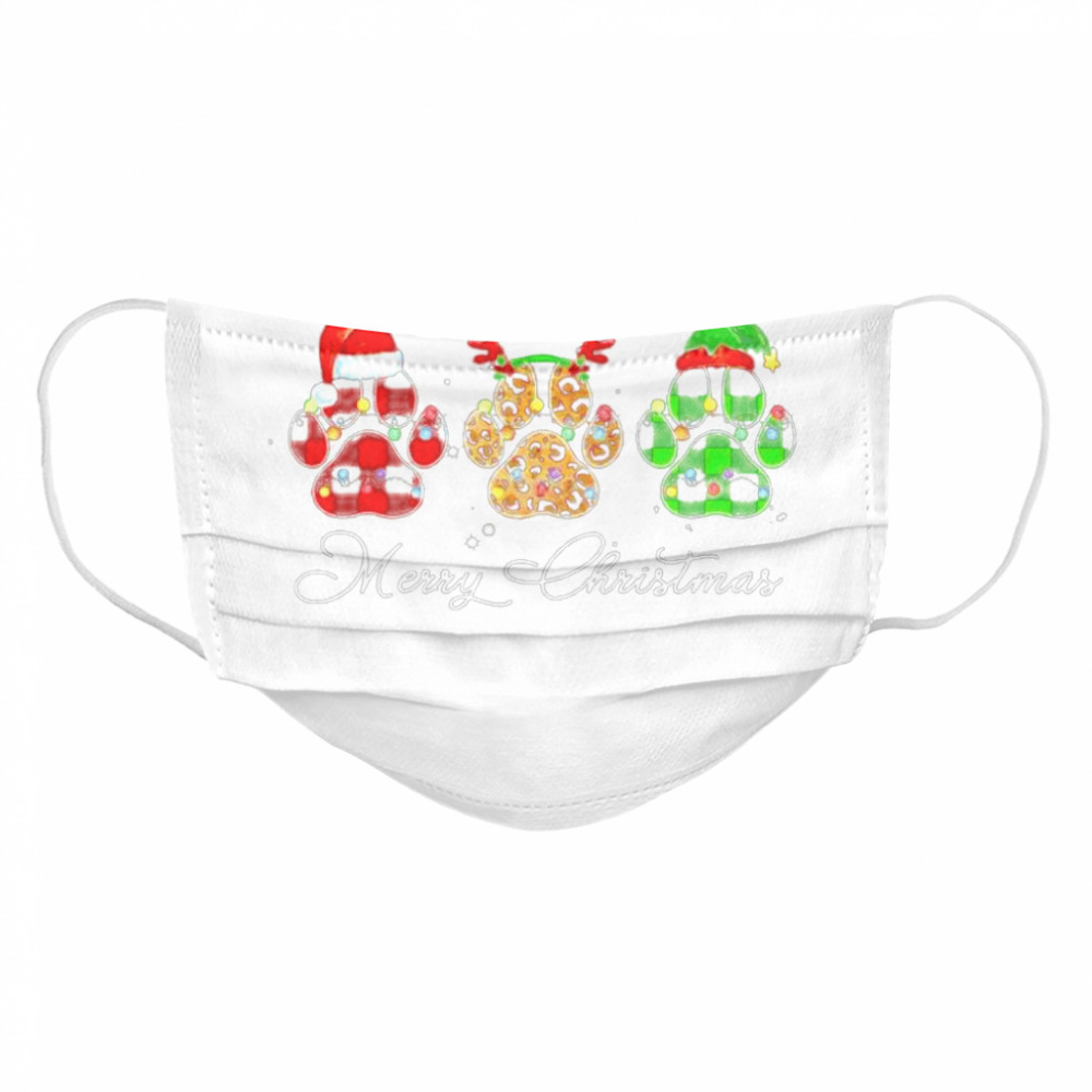 Paw dogs santa merry christmas Cloth Face Mask