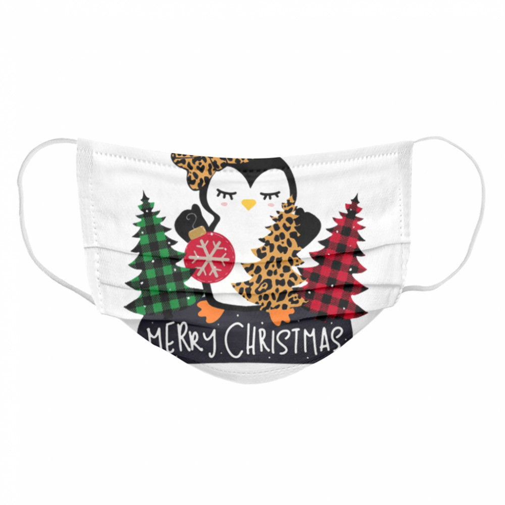 Penguin Merry Christmas Tree Ball Cloth Face Mask