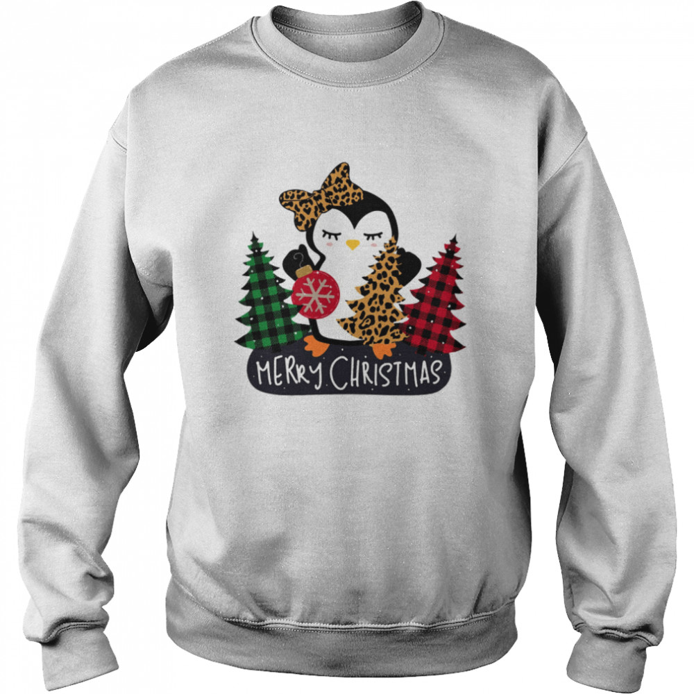 Penguin Merry Christmas Tree Ball Unisex Sweatshirt