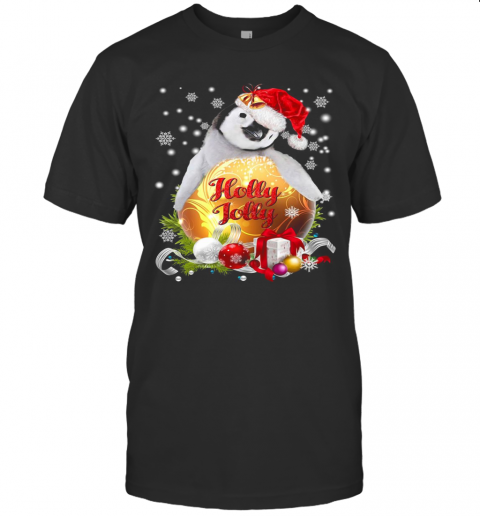 Penguin Santa Holly Jolly Merry Christmas T-Shirt Classic Men's T-shirt
