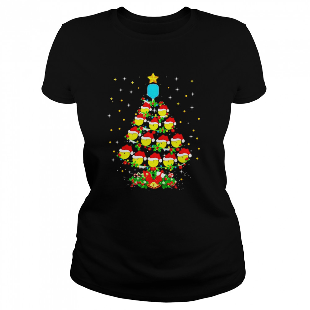 Pickleball Christmas tree sport lover Xmas Classic Women's T-shirt