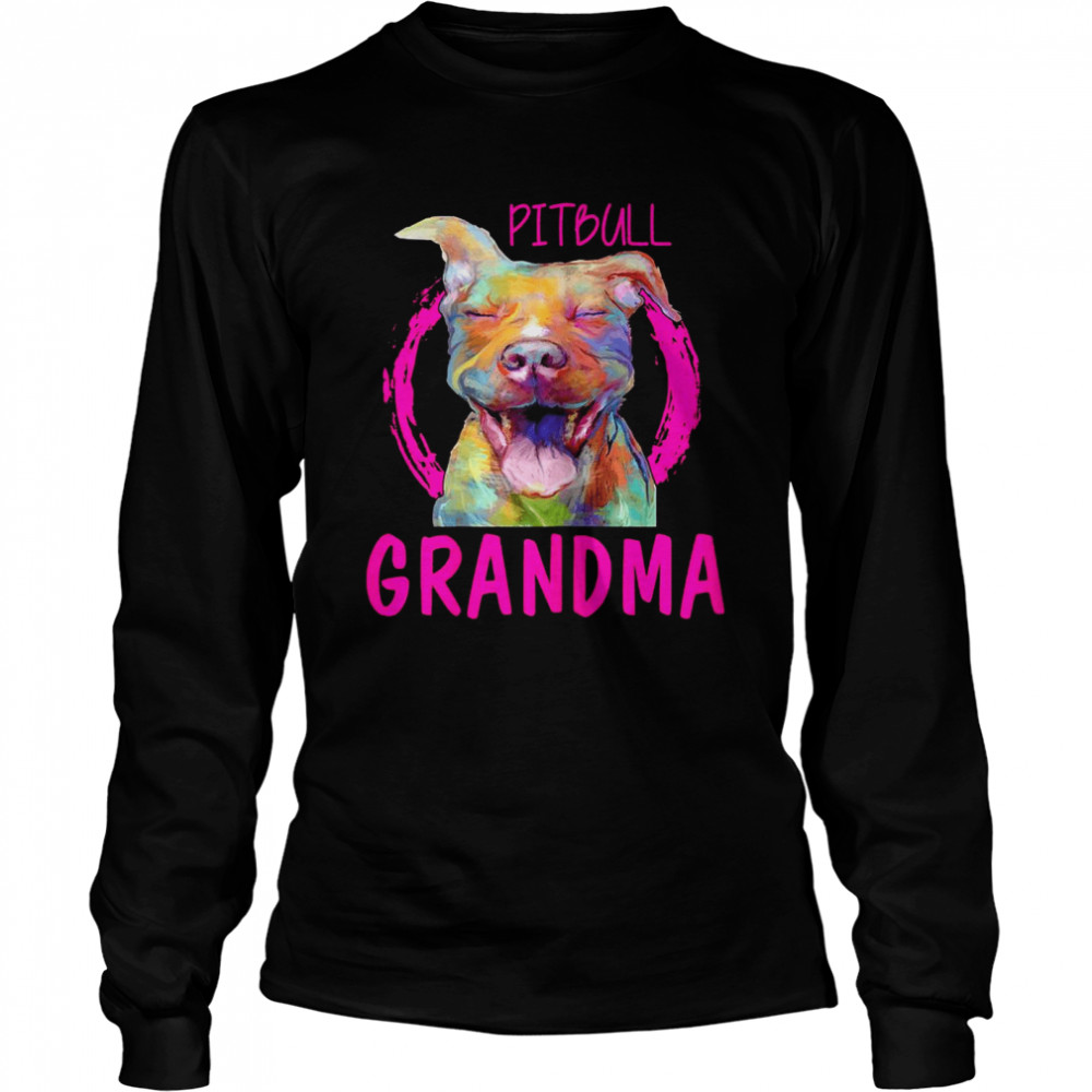 Pitbull Grandma Long Sleeved T-shirt