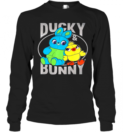 Pixar Toy Story 4 Ducky And Bunny Plush Toys T-Shirt Long Sleeved T-shirt 