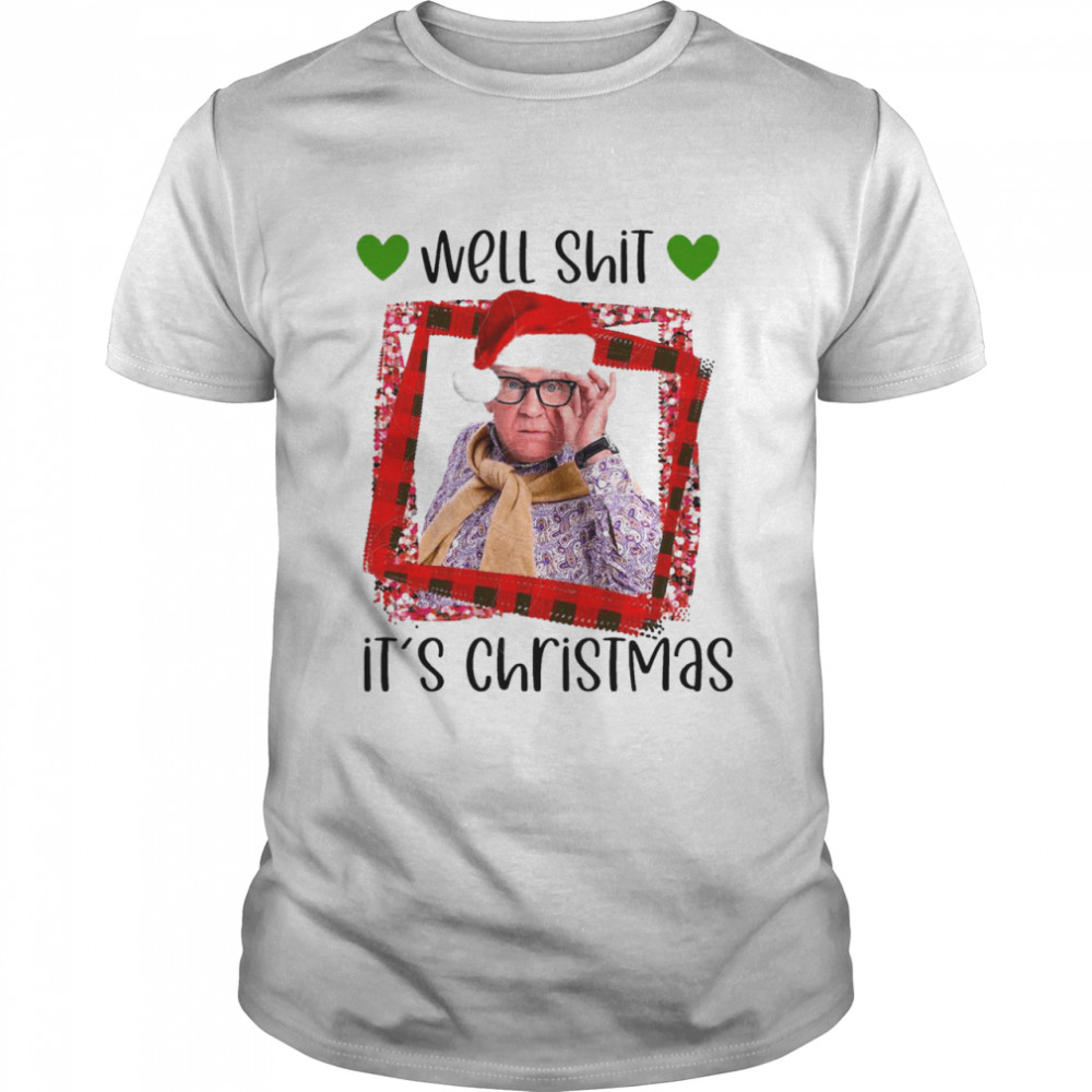 Plaid Leslie Jordan Hat Santa Well Shit It’S Christmas 2020 shirt