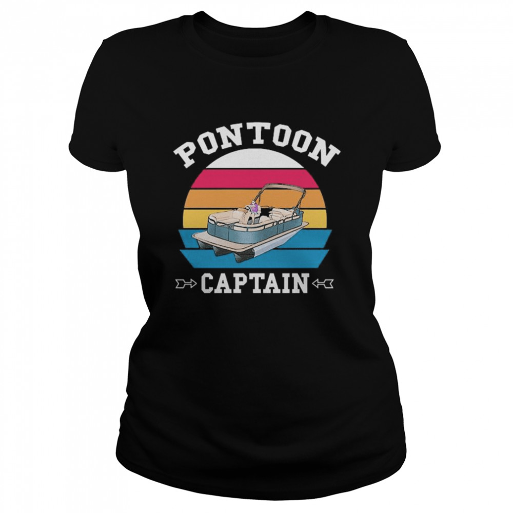 Pontoon Boat Christmas Vintage Classic Women's T-shirt