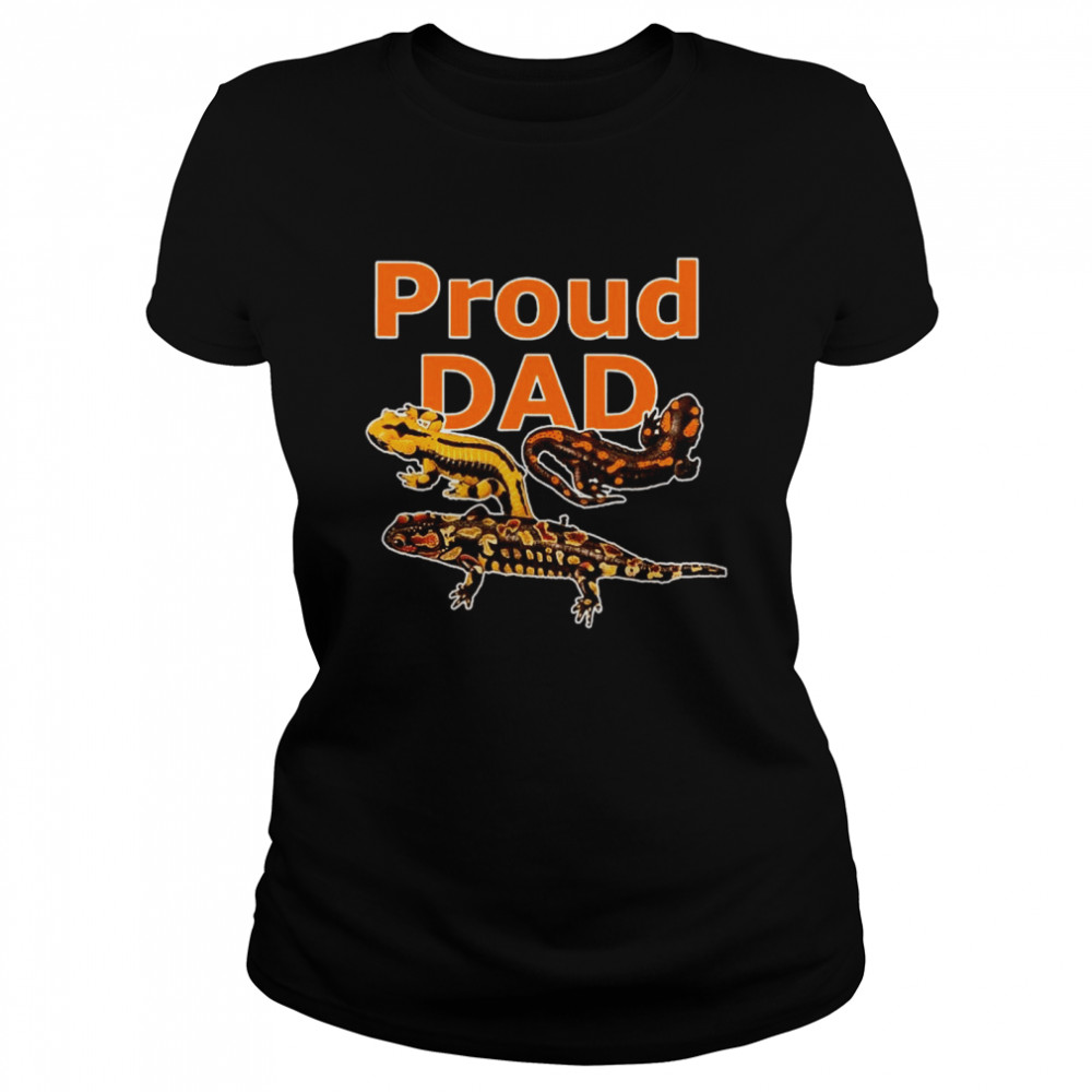 Proud Tiger Salamander Dad Herpetology Amphibian Art Classic Women's T-shirt