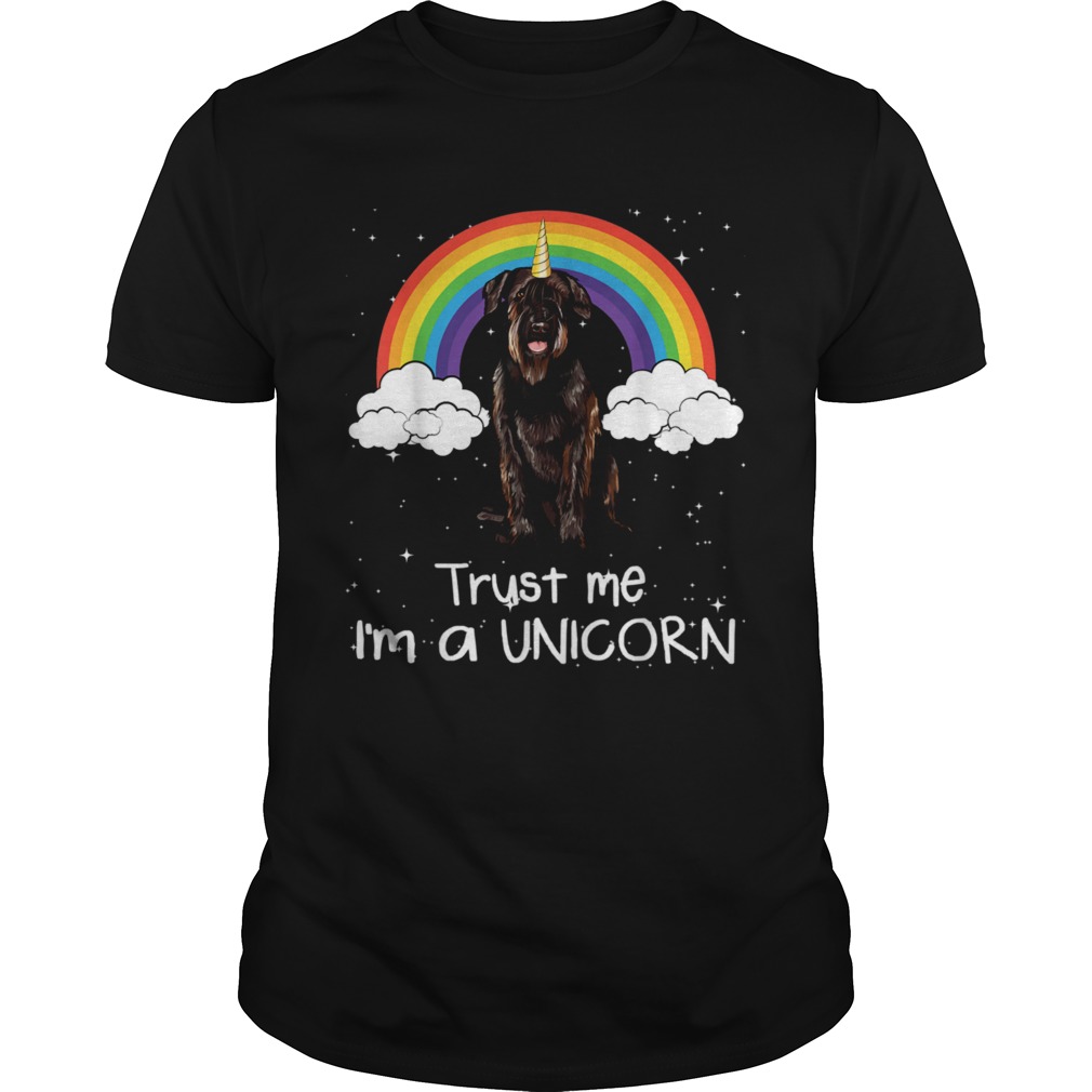 Rainbow Giant Schnauzer Trust Me Im A Unicorn Dog shirt