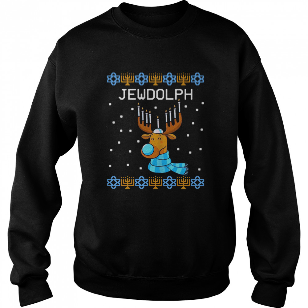 Reindeer Jewdolph Ugly Christmas Unisex Sweatshirt