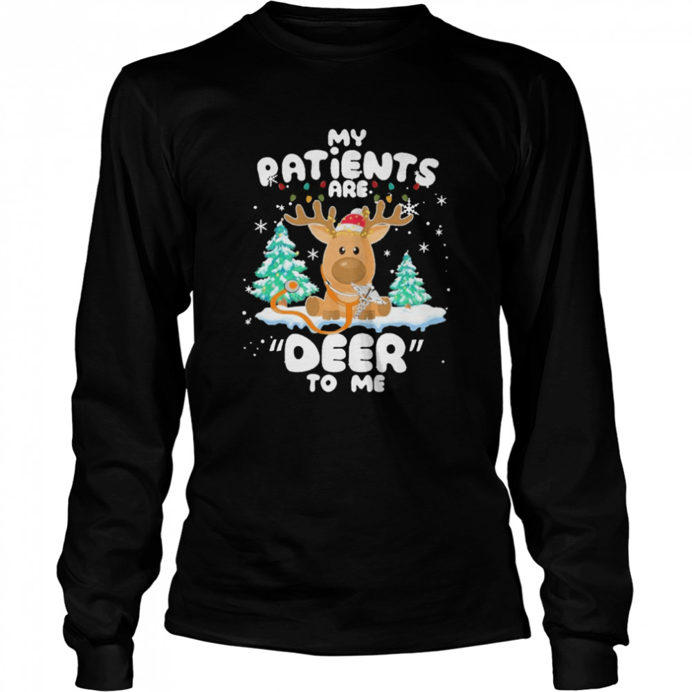 Reindeer My Patients Are Beer To Me Christmas Sweater Long Sleeved T-shirt