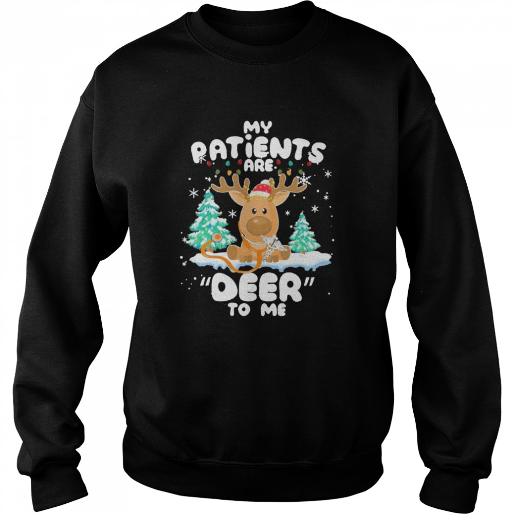 Reindeer My Patients Are Beer To Me Christmas Sweater Unisex Sweatshirt
