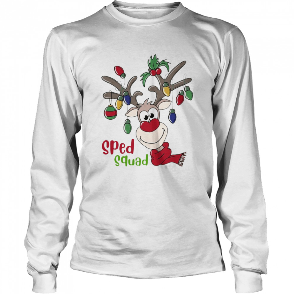 Reindeer Sped Squad Christmas Long Sleeved T-shirt