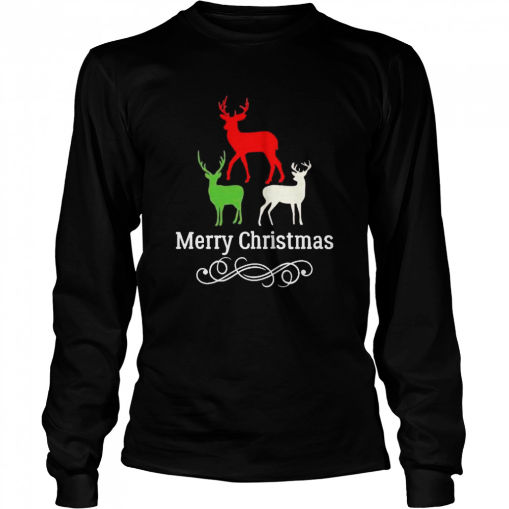 Reindeer merry christmas Long Sleeved T-shirt