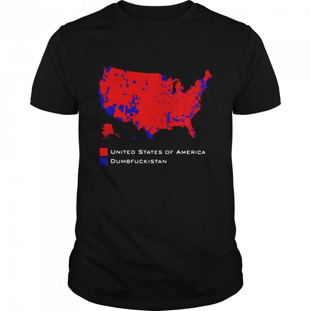 Republican Version United States of America Vs. Dumbfuckistan Election Map shirt