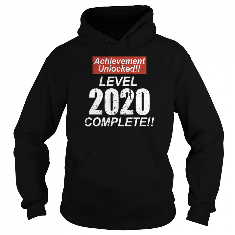 Retro Achievement Unlocked Level 2020 Complete Unisex Hoodie