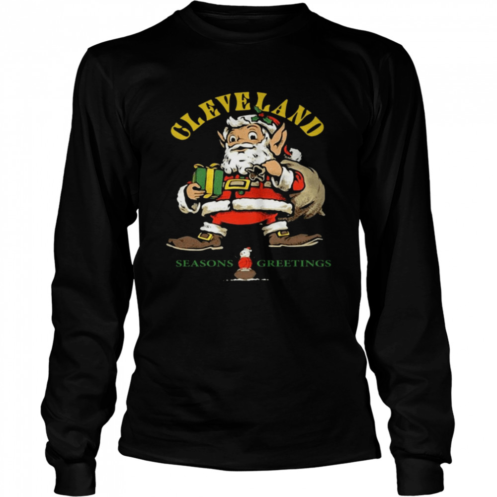 Santa Team Cleveland Crew Long Sleeved T-shirt