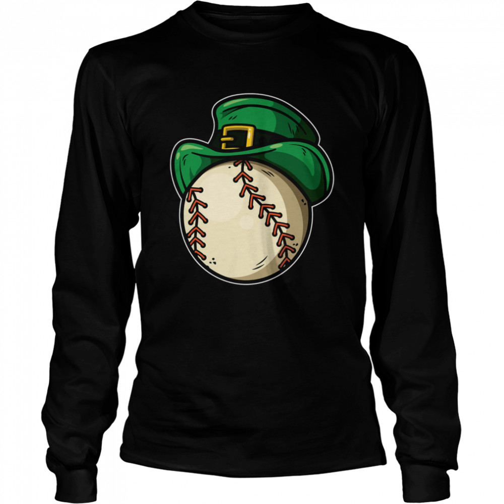 Shamrock Baseball Leprechaun St Patricks Day Long Sleeved T-shirt