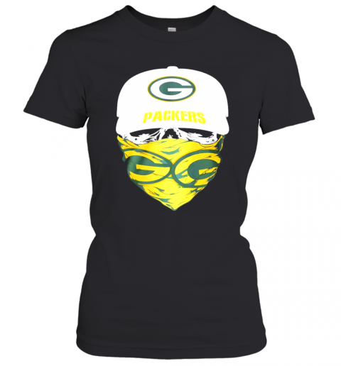 Skull Face Mask Green Bay Packers T-Shirt Classic Women's T-shirt