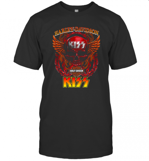 Skull Motor Harley Davidson Cycles Kiss T-Shirt Classic Men's T-shirt