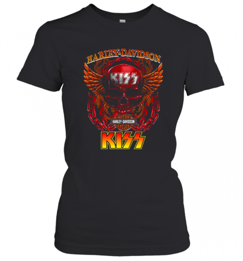 Skull Motor Harley Davidson Cycles Kiss T-Shirt Classic Women's T-shirt