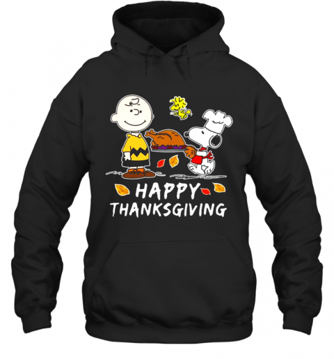 Snoopy Charlie Brown And Woodstock Happy Thanksgiving T-Shirt Unisex Hoodie