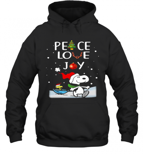 Snoopy Peace Love Joy Christmas Sihrt T-Shirt Unisex Hoodie
