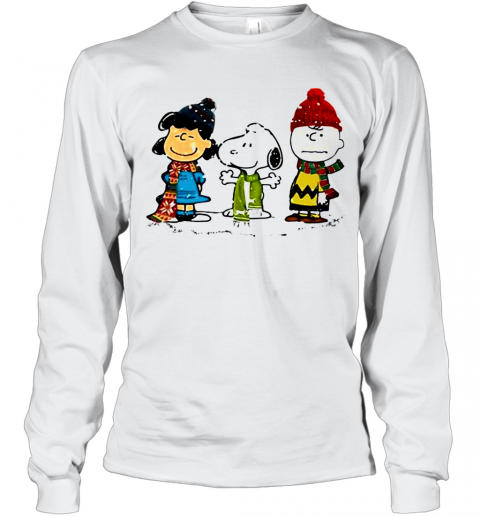 Snoopy Peanuts Merry Christmas T-Shirt Long Sleeved T-shirt 