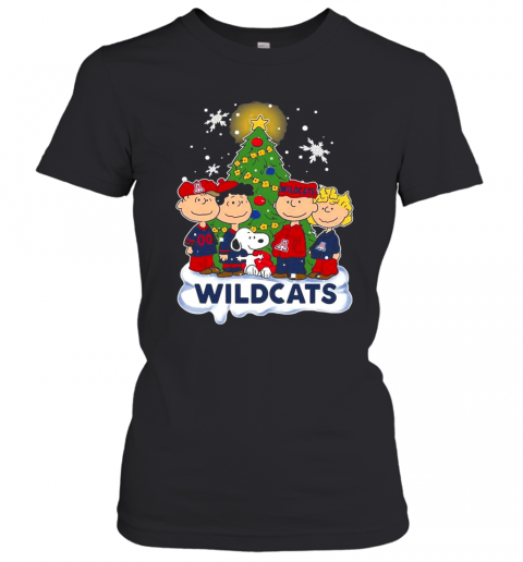 Snoopy The Peanuts Arizona Wildcats Christmas T-Shirt Classic Women's T-shirt