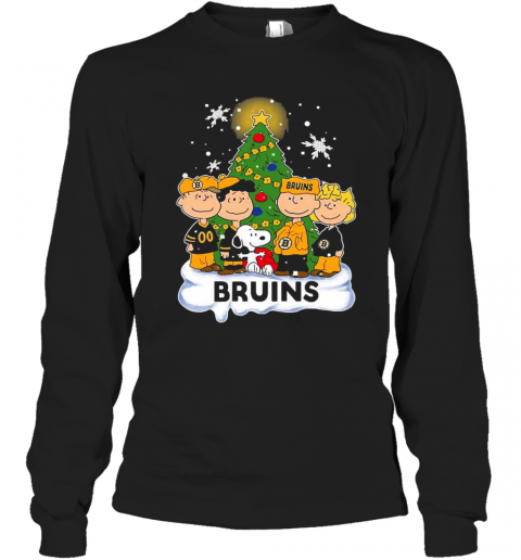 Snoopy The Peanuts Boston Bruins Christmas T-Shirt Long Sleeved T-shirt 