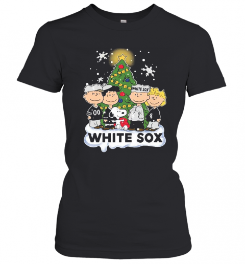 Snoopy The Peanuts Chicago White Sox Christmas T-Shirt Classic Women's T-shirt