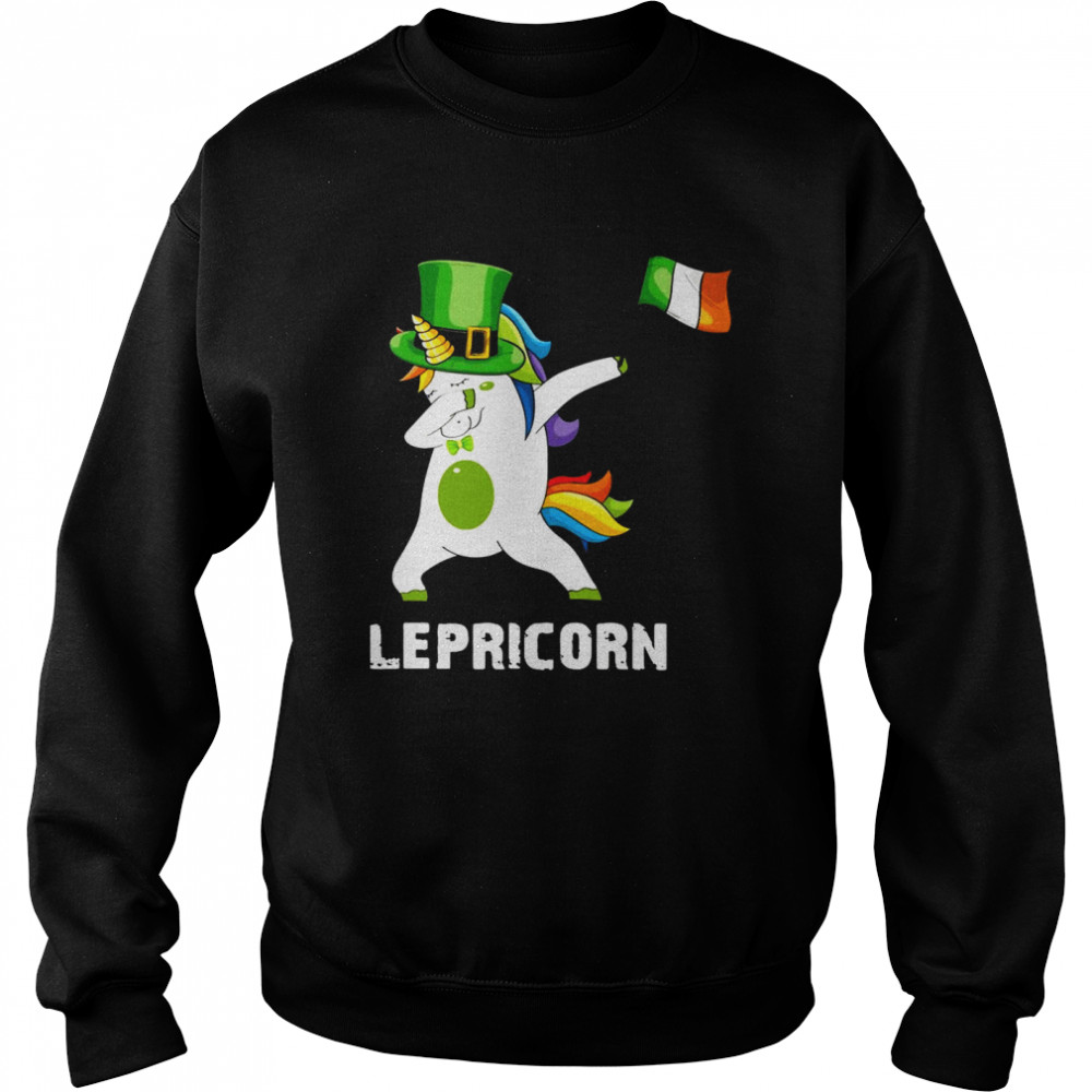 St Patrick’s Day Unicorn Dabbing Lepricorn Unisex Sweatshirt