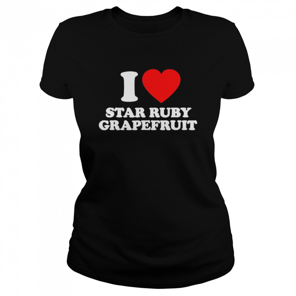 Star Ruby Grapefruit Love Heart Classic Women's T-shirt