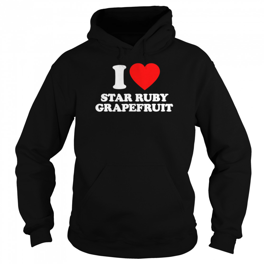 Star Ruby Grapefruit Love Heart Unisex Hoodie