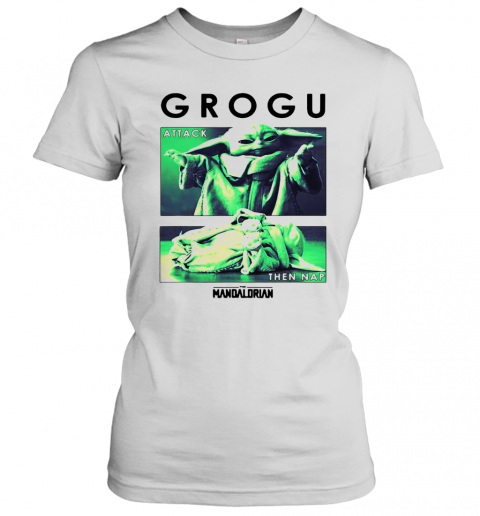 Star Wars The Mandalorian Grogu Attack Then Nap T-Shirt Classic Women's T-shirt