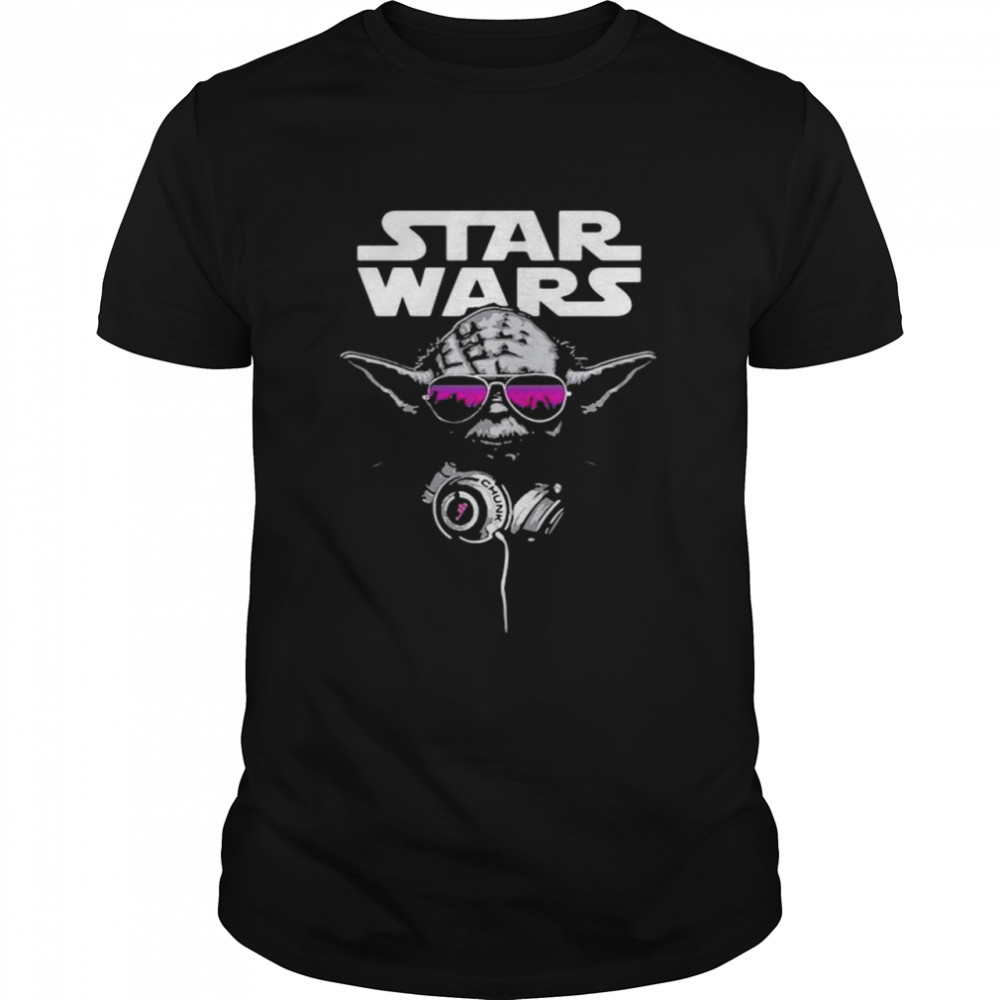 Star Wars Yoda Wear Sunglasses Purple shirt