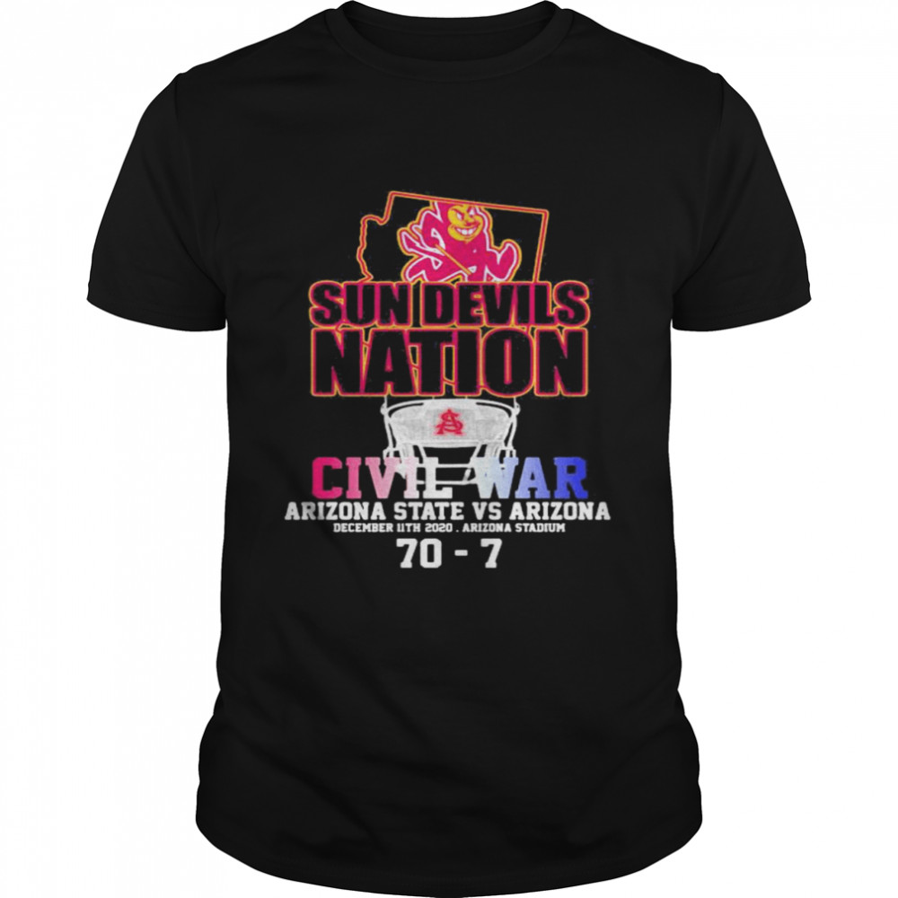 Sun Devils Nation Civil War Arizona State Vs Arizona 70 7 shirt