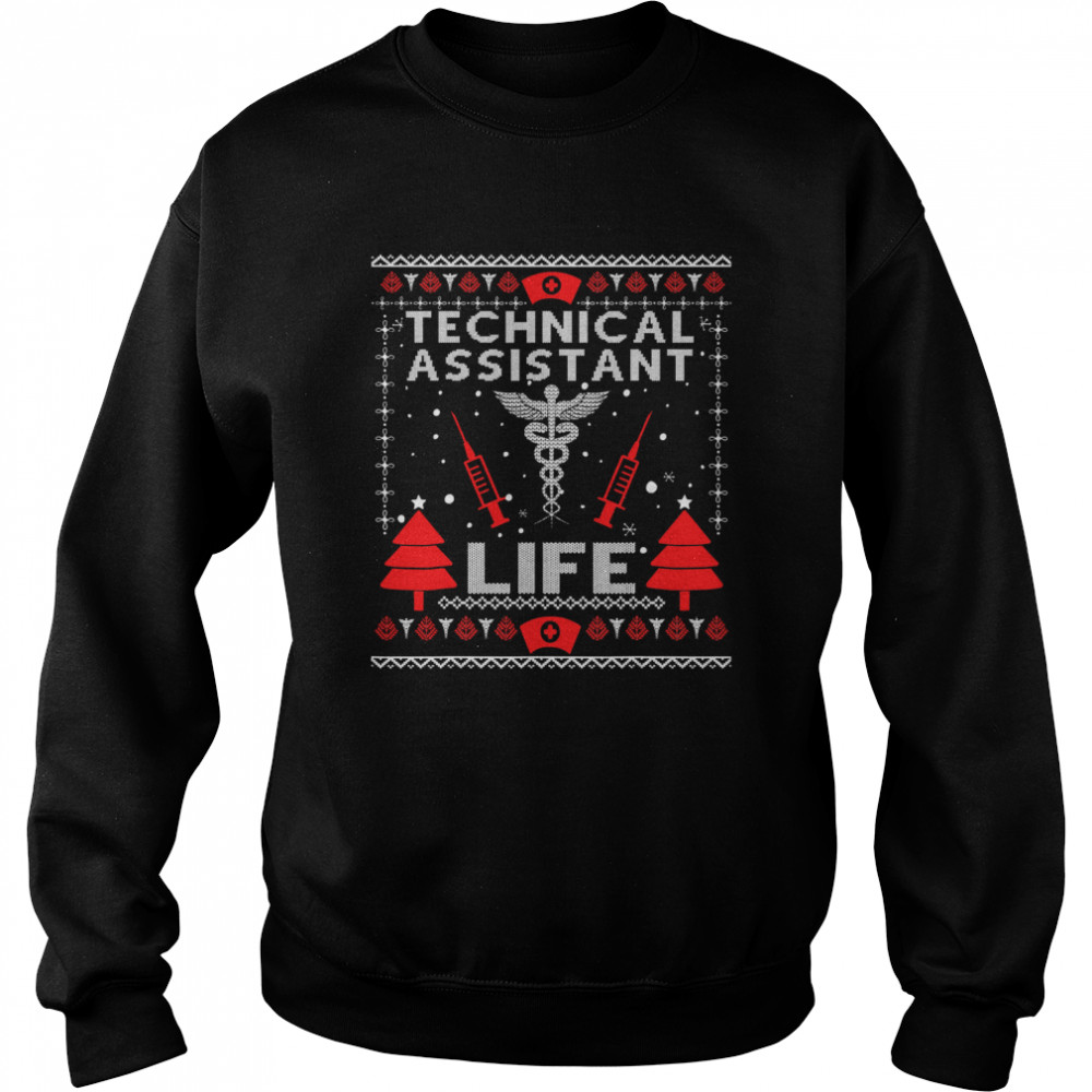 Teaching Assistant Life Cute Gift Ugly Christmas Medical Unisex Sweatshirt