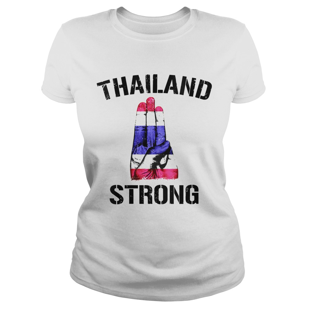 Thailand Strong Democracy Now Free Thai Support Flag Classic Ladies