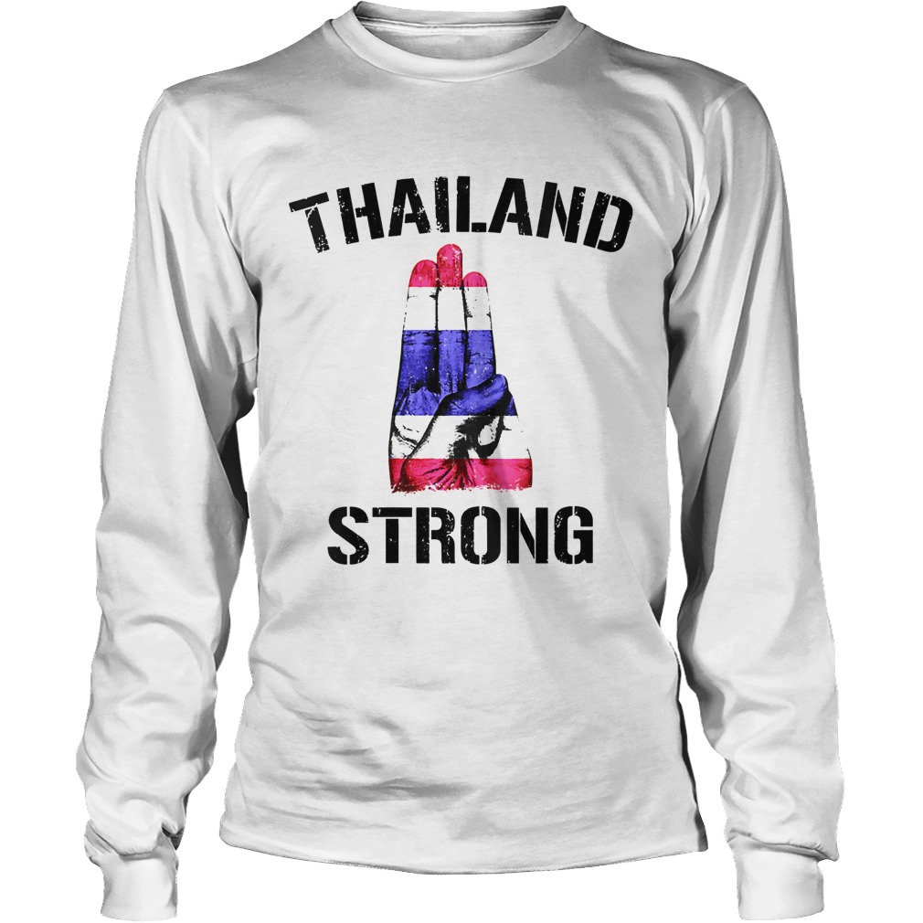 Thailand Strong Democracy Now Free Thai Support Flag Long Sleeve