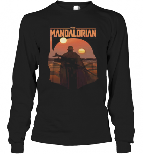The Mandalorian Boba Fett Logo Fill R14 Star Wars T-Shirt Long Sleeved T-shirt 