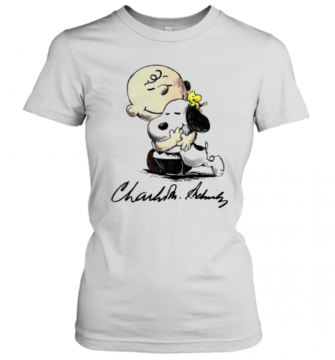 The Peanuts Snoopy Hug Charlie Brown And Woodstock Signature T-Shirt Classic Women's T-shirt