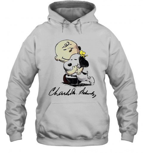 The Peanuts Snoopy Hug Charlie Brown And Woodstock Signature T-Shirt Unisex Hoodie