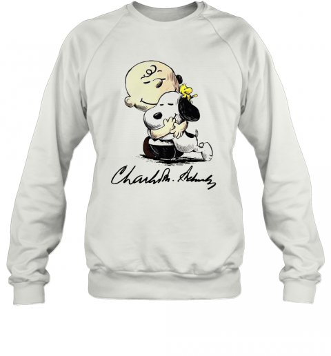 The Peanuts Snoopy Hug Charlie Brown And Woodstock Signature T-Shirt Unisex Sweatshirt