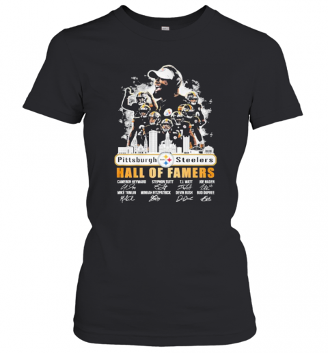 The Pittsburgh Steelers Hall Of Famers Players Signature 2021 T-Shirt Classic Women's T-shirt